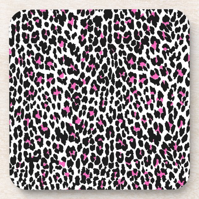 pink leopard print coaster (Front)