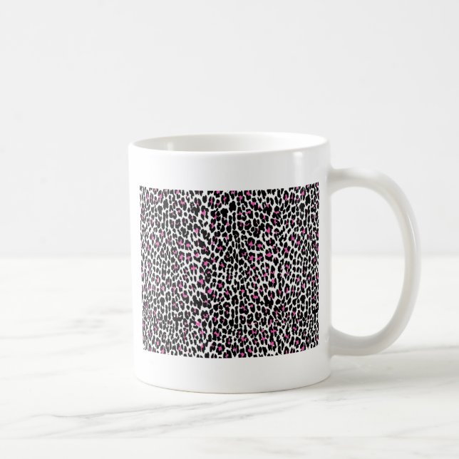 pink leopard print coffee mug (Right)