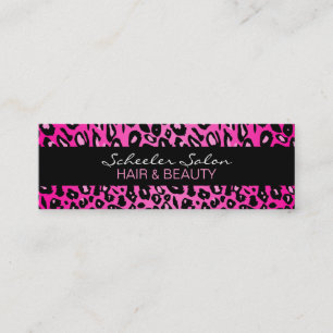 Pink Leopard Print - Custom Skinny Business Card