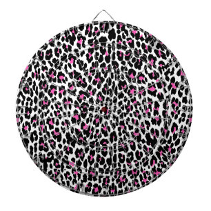 pink leopard print dartboard
