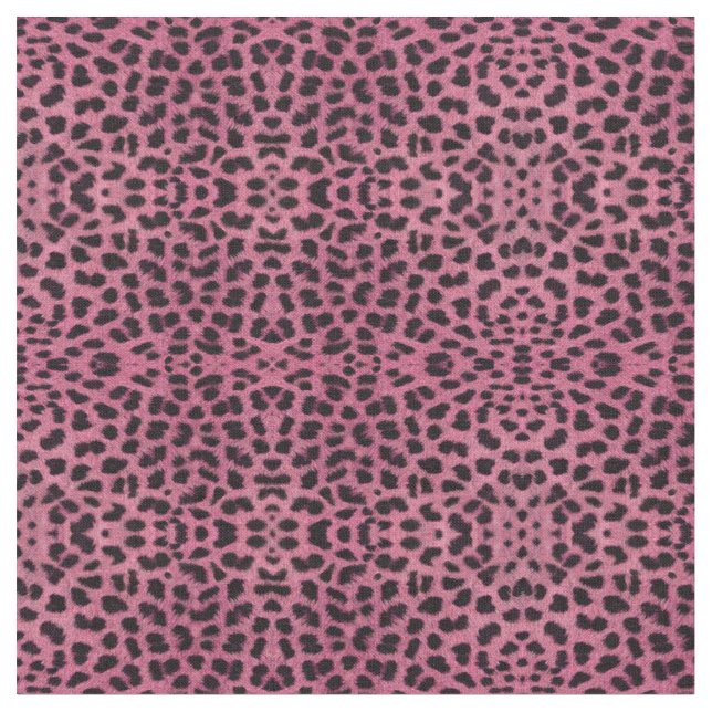 Pink Leopard Print Fabric (Close Up)