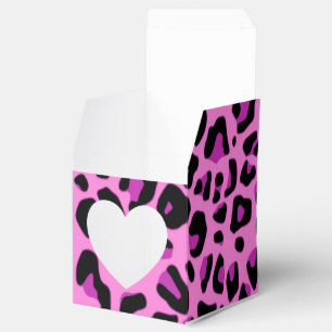 Pink Leopard Print Favour Box
