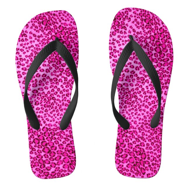 Pink Leopard Print/Flip Flops Thongs (Footbed)