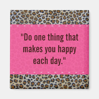 Pink & Leopard Print Magnet