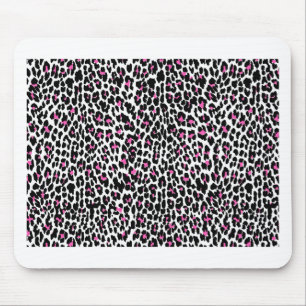 pink leopard print mouse pad