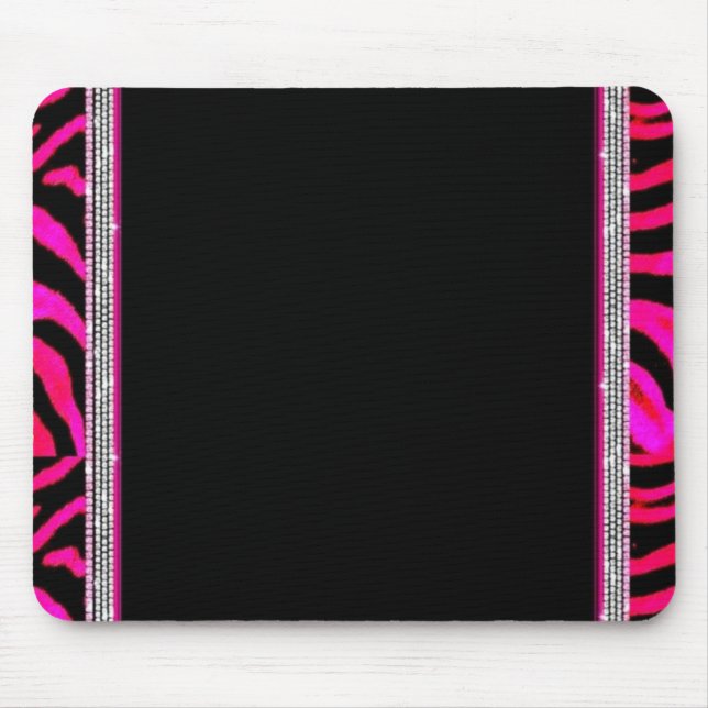 Pink Leopard Print Mouse Pad (Front)