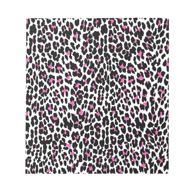 pink leopard print notepad (Front)