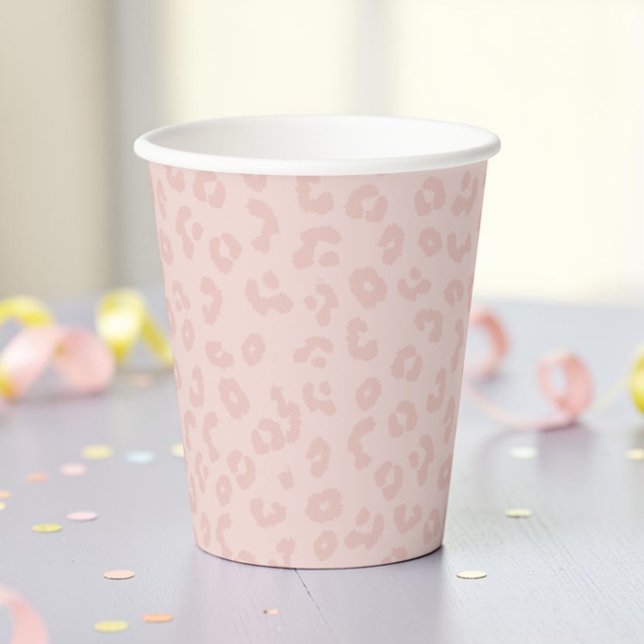 Pink Leopard Print Paper Cups (Creator Uploaded)