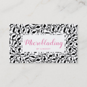 Pink Leopard Print Pattern Beauty Spray Tan Salon Business Card