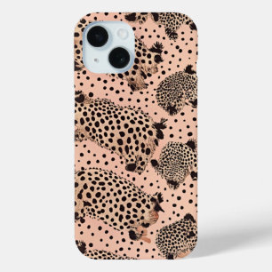 Pink Leopard Print Pattern – Chic Animal iPhone 15 Case