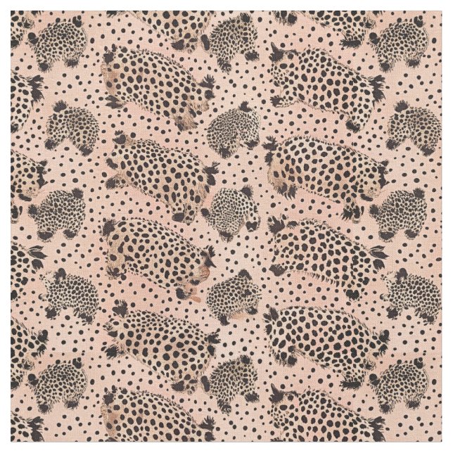 Pink Leopard Print Pattern – Chic Animal Fabric (Close Up)