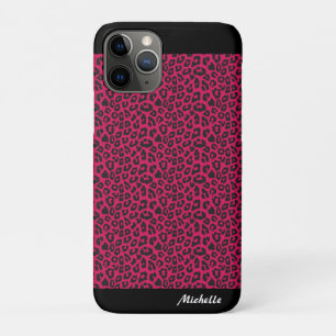 pink Leopard Print Personalised  iPhone 11 Pro Case