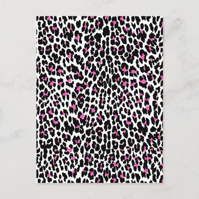 pink leopard print postcard (Front)