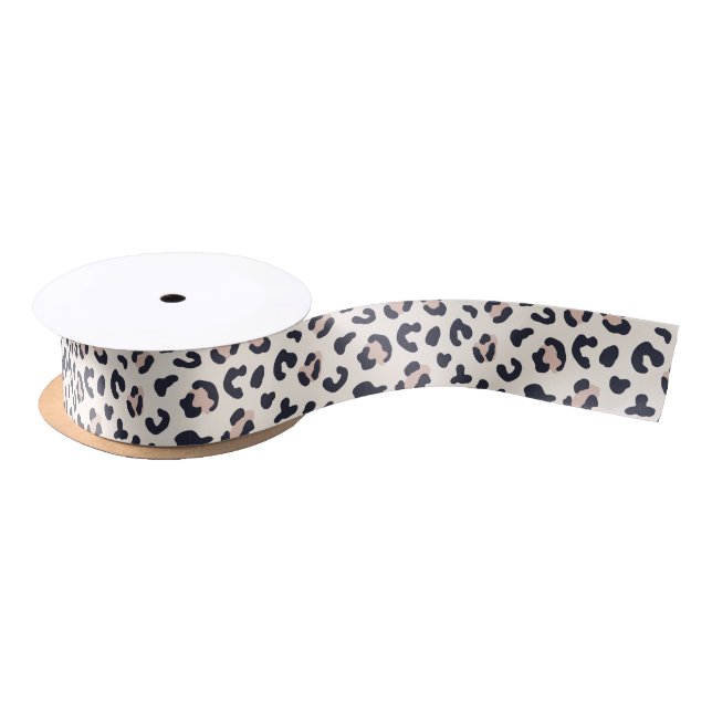 Pink Leopard print  Satin Ribbon (Spool)