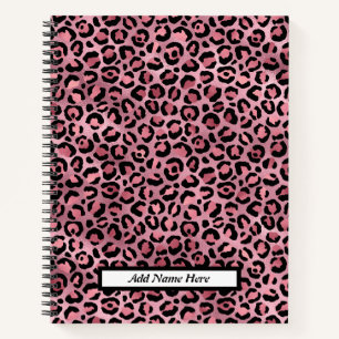 Pink Leopard Print Spiral Notebook
