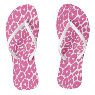 Pink Leopard Print Spot Changer Thongs