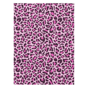 Pink Leopard Print Tablecloth