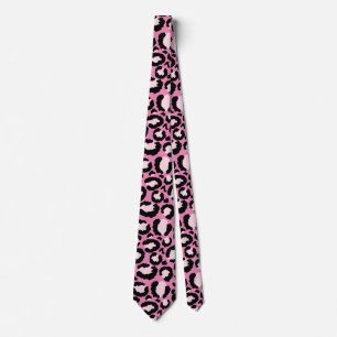 Pink Leopard Print Tie
