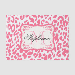 Pink Leopard Print Tissue Paper