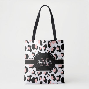 Pink Leopard Print Tote Bag