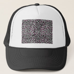 pink leopard print trucker hat