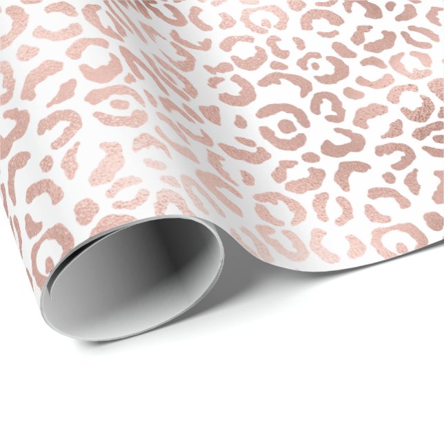 Pink Leopard Print Wrapping Paper (Roll Corner)