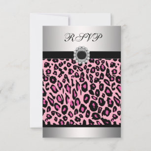 Pink Leopard RSVP Template