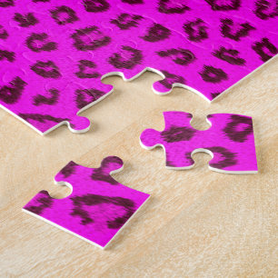 Pink Leopard Skin Jigsaw Puzzle