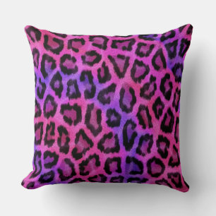 Pink Leopard Skin Print Cushion
