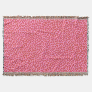 Pink Leopard Skin Throw Blanket