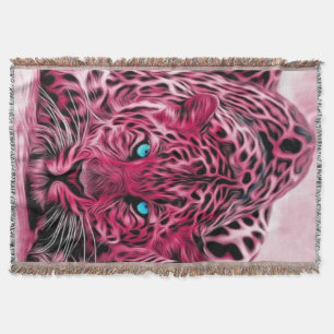 Pink Leopard Throw Rug Blanket