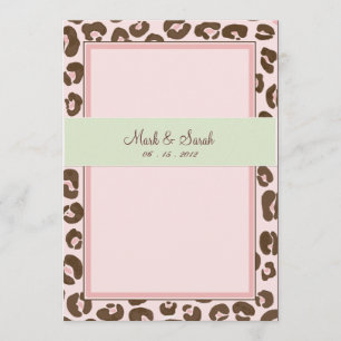 Pink Leopard Wedding Invitation