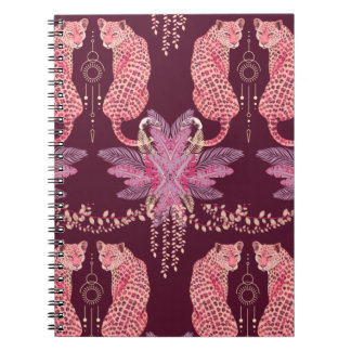 Pink Leopards in the Jungle Notebook/Journal Notebook