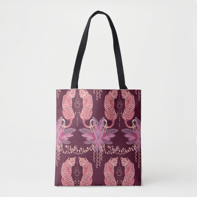 Pink Leopards Tote Bag  (Front)