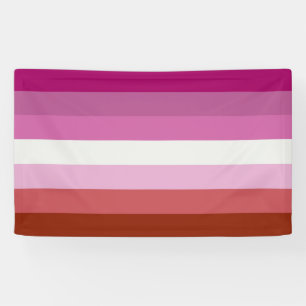 Pink Lesbian Pride Flag Banner