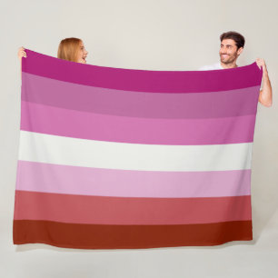 Pink Lesbian Pride Flag Fleece Blanket