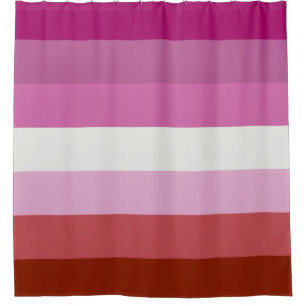 Pink Lesbian Pride Flag Shower Curtain