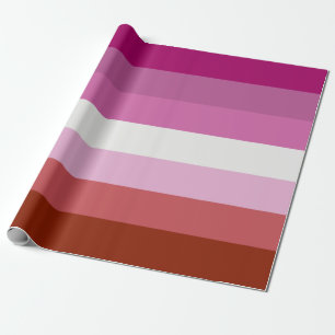 Pink Lesbian Pride Flag Wrapping Paper