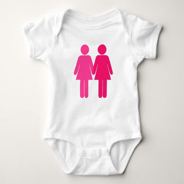 Pink Lesbians Baby Bodysuit (Front)
