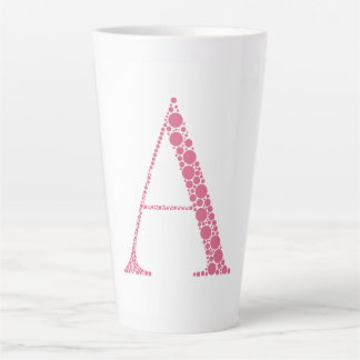 Pink Letter A Mug – Minimal Circle Monogram Design