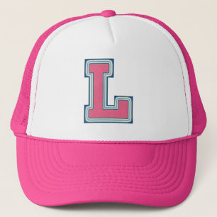 Pink Letter 'L' Trucker Hat