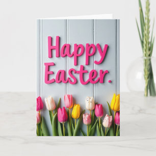 Pink Letter Spring Floral Card