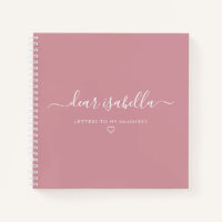Pink Letters to My Daughter Keepsake Memory Notebo