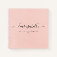 Pink Letters to My Daughter Keepsake Memory