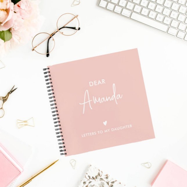 PINK | Letters to My Daughter Keepsake Memory Notebook (PINK MEMORY JOURNAL TO GIVE AS KEEPSAKE LETTERS TO MY DAUGHTER WITH HEART)