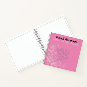Pink Letters to My Daughter Memory Spiral Notebook