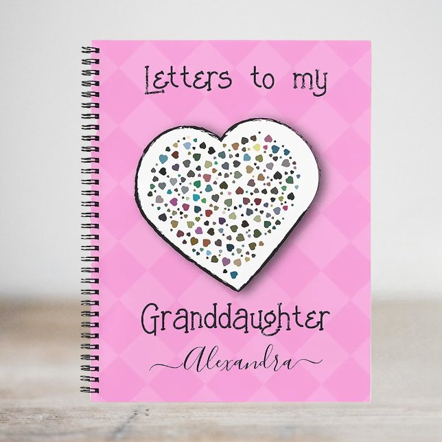 Pink Letters to my Granddaughter Personalised Notebook (Creator Uploaded)