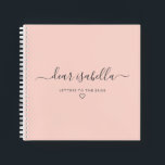 Pink Letters to the Bride Keepsake Memory Notebook<br><div class="desc">This memory book has a pink cover and the words Letters to the Bride with space for her name.</div>