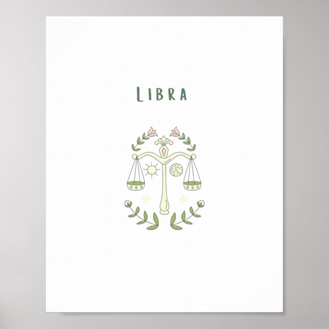 Pink Libra, zodiac, star sign  (Front)