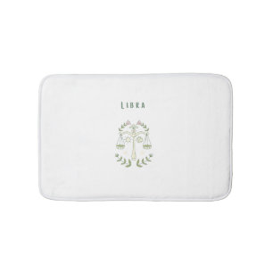 Pink Libra, zodiac, star sign  Bath Mat